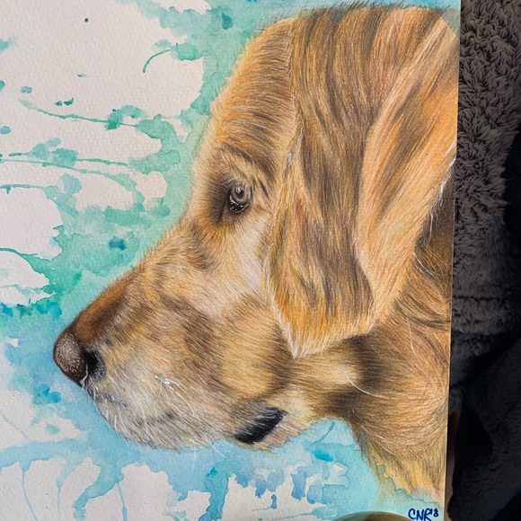 Handmade Golden Retriever Print - Picture 2 of 2